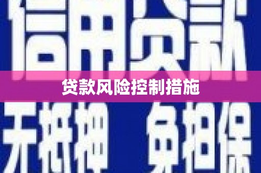永德贷款风险控制措施
