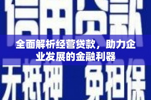 永德全面解析经营贷款，助力企业发展的金融利器