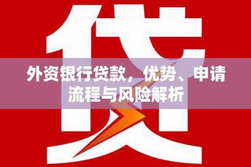 永德外资银行贷款，优势、申请流程与风险解析