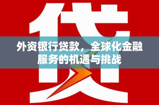 永德外资银行贷款，全球化金融服务的机遇与挑战