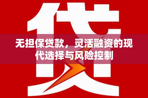 永德无担保贷款，灵活融资的现代选择与风险控制