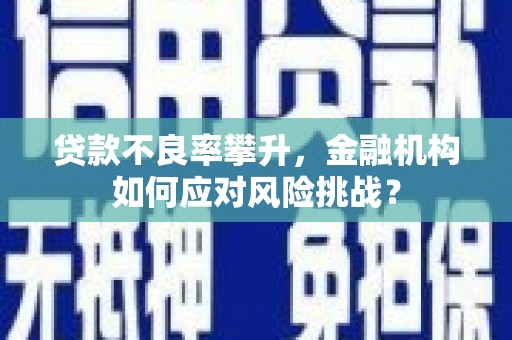 永德贷款不良率攀升，金融机构如何应对风险挑战？
