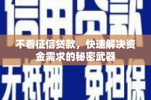 永德不看征信贷款，快速解决资金需求的秘密武器