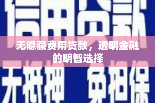 永德无隐藏费用贷款，透明金融的明智选择