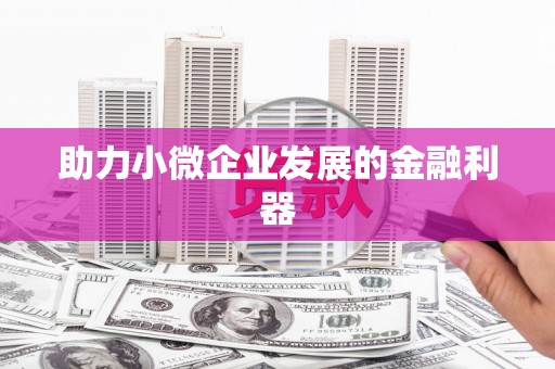 永德助力小微企业发展的金融利器