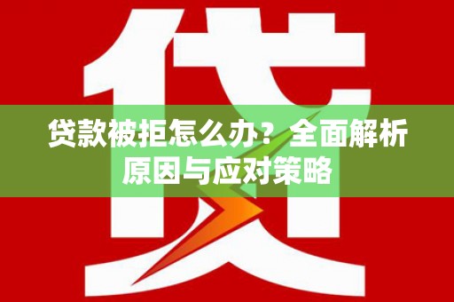 永德贷款被拒怎么办？全面解析原因与应对策略